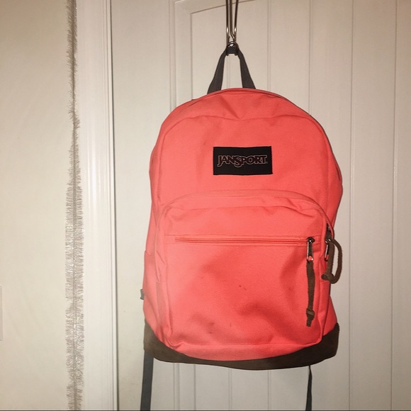 orange pink backpack